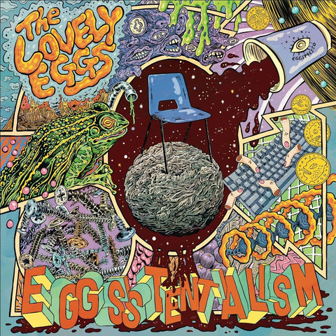 PREORDER - The Lovely Eggs - Eggsistentialism (LP, indies-only transparent blue with coffee splatter vinyl)