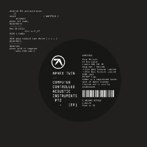 Aphex Twin - Computer Controlled Acoustic Instruments Pt2 EP (LP)