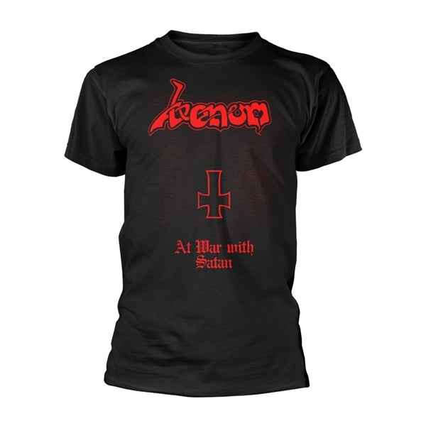 [T-shirt] Venom - At War With Satan (red on black) [XL]