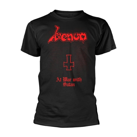 [T-shirt] Venom - At War With Satan (red on black) [XL]