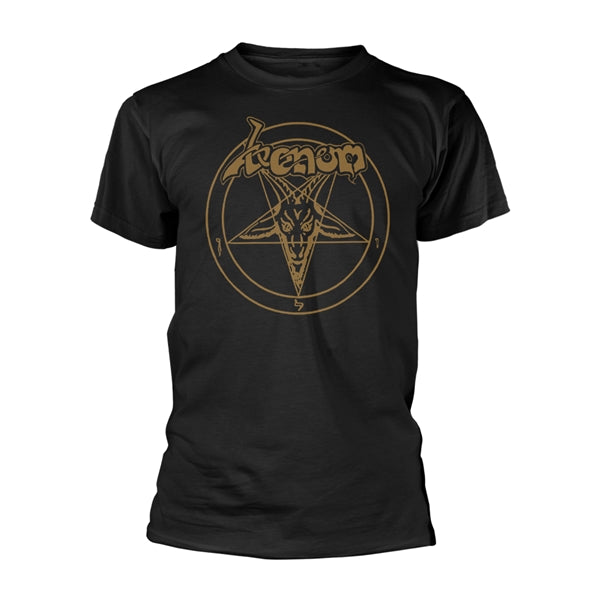[T-shirt] Venom - Baphomet Pentagram (gold on black) [L]