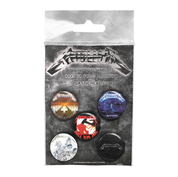 Metallica - Button Badge Set, Albums 1983-1991 [Badges]