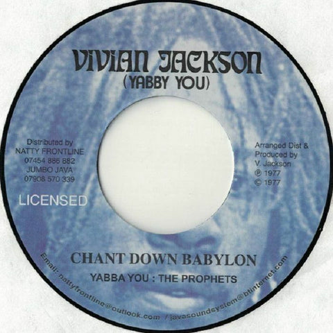 Yabby You & Prophets - Chant Down Babylon (7")