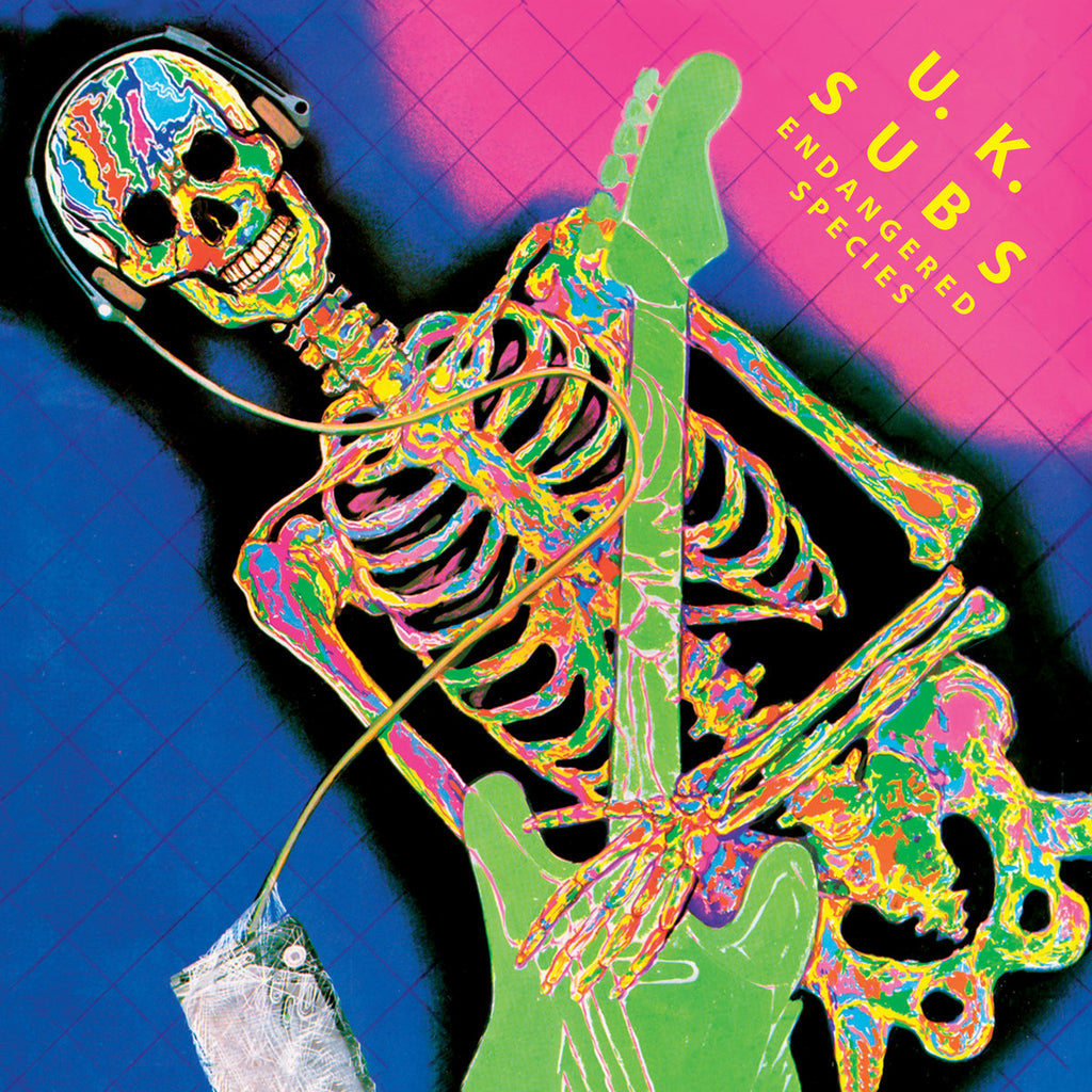 UK Subs - Endangered Species (LP, yellow with red splatter vinyl)