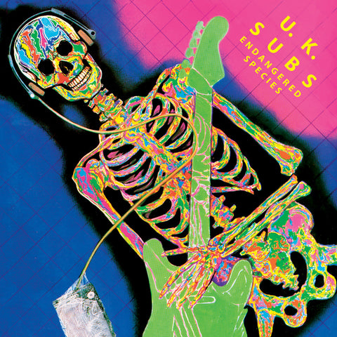 UK Subs - Endangered Species (LP, yellow with red splatter vinyl)