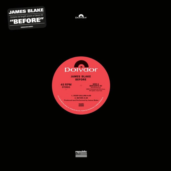 James Blake - Before (12")