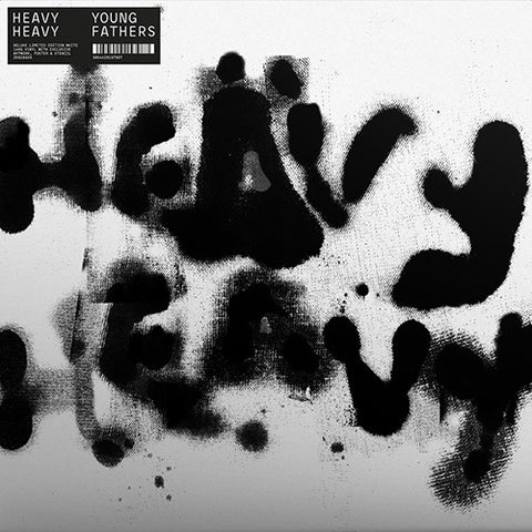 Young Fathers - Heavy Heavy (LP, white vinyl with black artwork, poster and stencil)