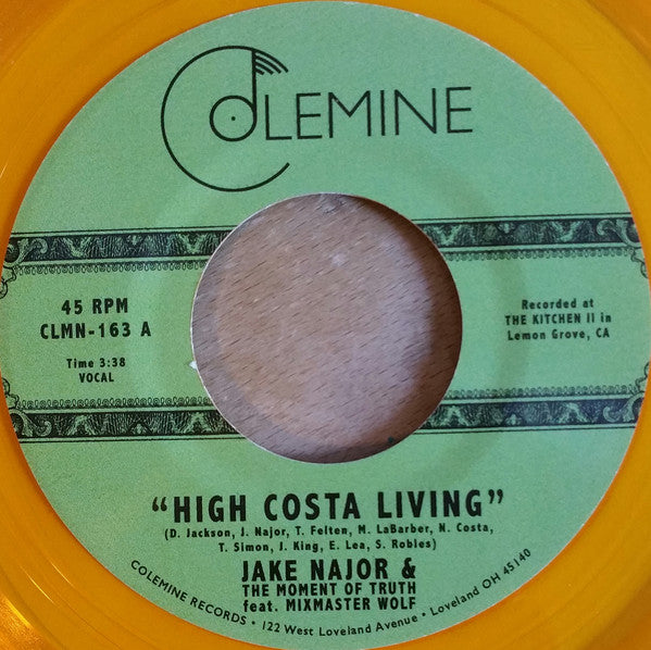 Jake Najor & The Moment Of Truth - High Costa Living (7", orange translucent vinyl)