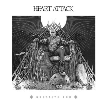 SALE: Heart Attack - Negative Sun (LP, white/black marbled vinyl) was £23.99.