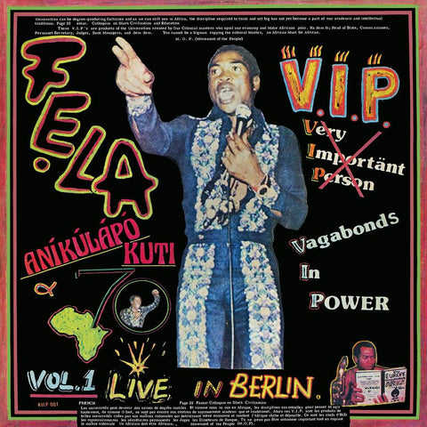 Fela Kuti & Afrika 70 ‎– V.I.P. Vagabonds In Power: Live In Berlin (LP)